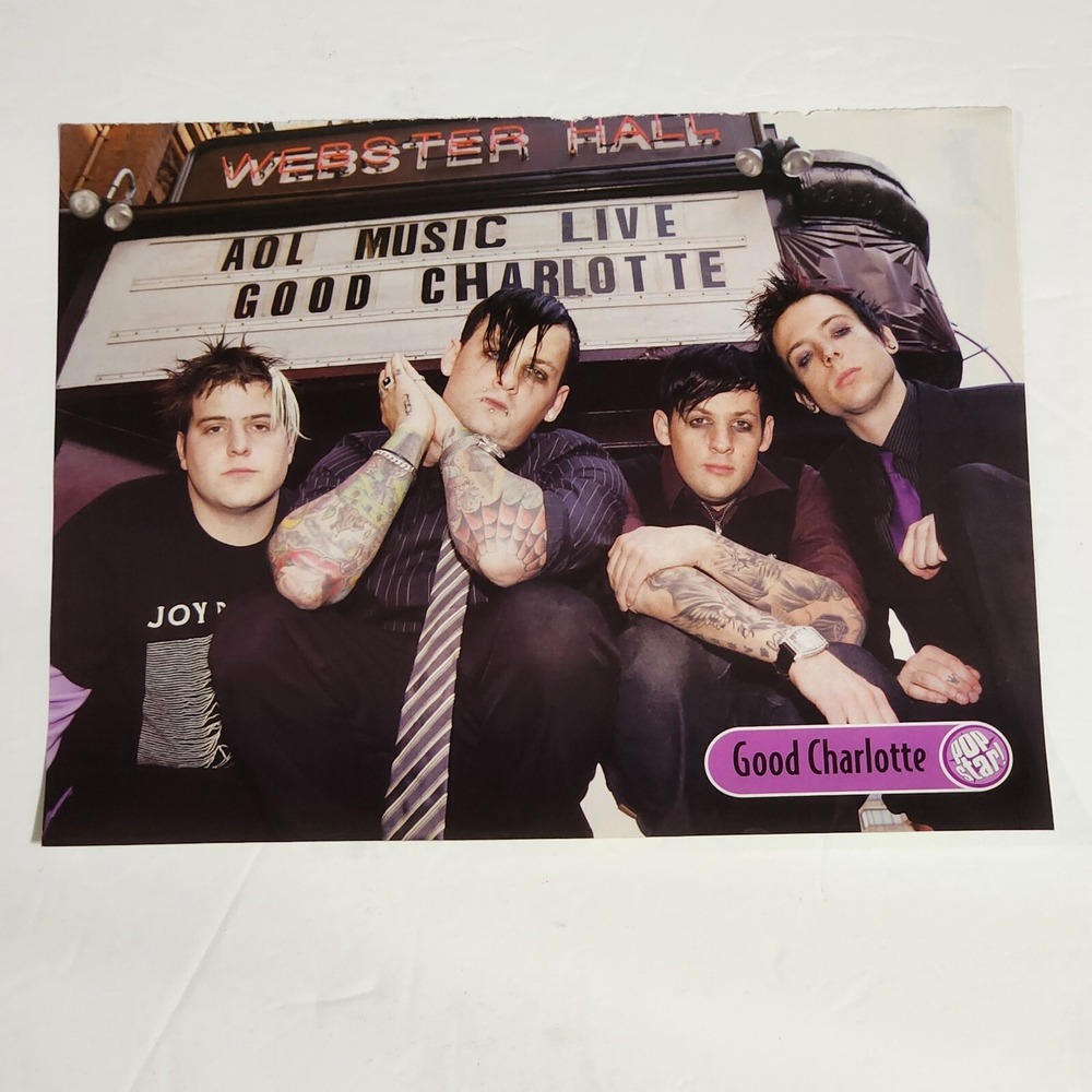 Good Charlotte Benji Joel Madden Paul Thomas Billy Martin pin-up poster clipping